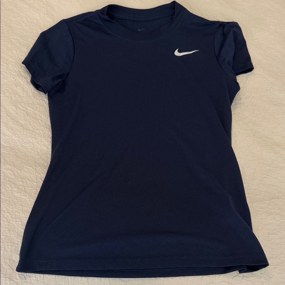 Nike Dri-Fit Navy Blue Tee Youth Size XS
